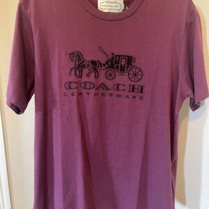 Coach Deep Berry Embordered logo SZ EX LG T-Shirt